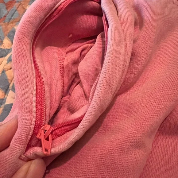 Adidas Pink Fleece Jogger Sweatpants - Picture 4 of 10